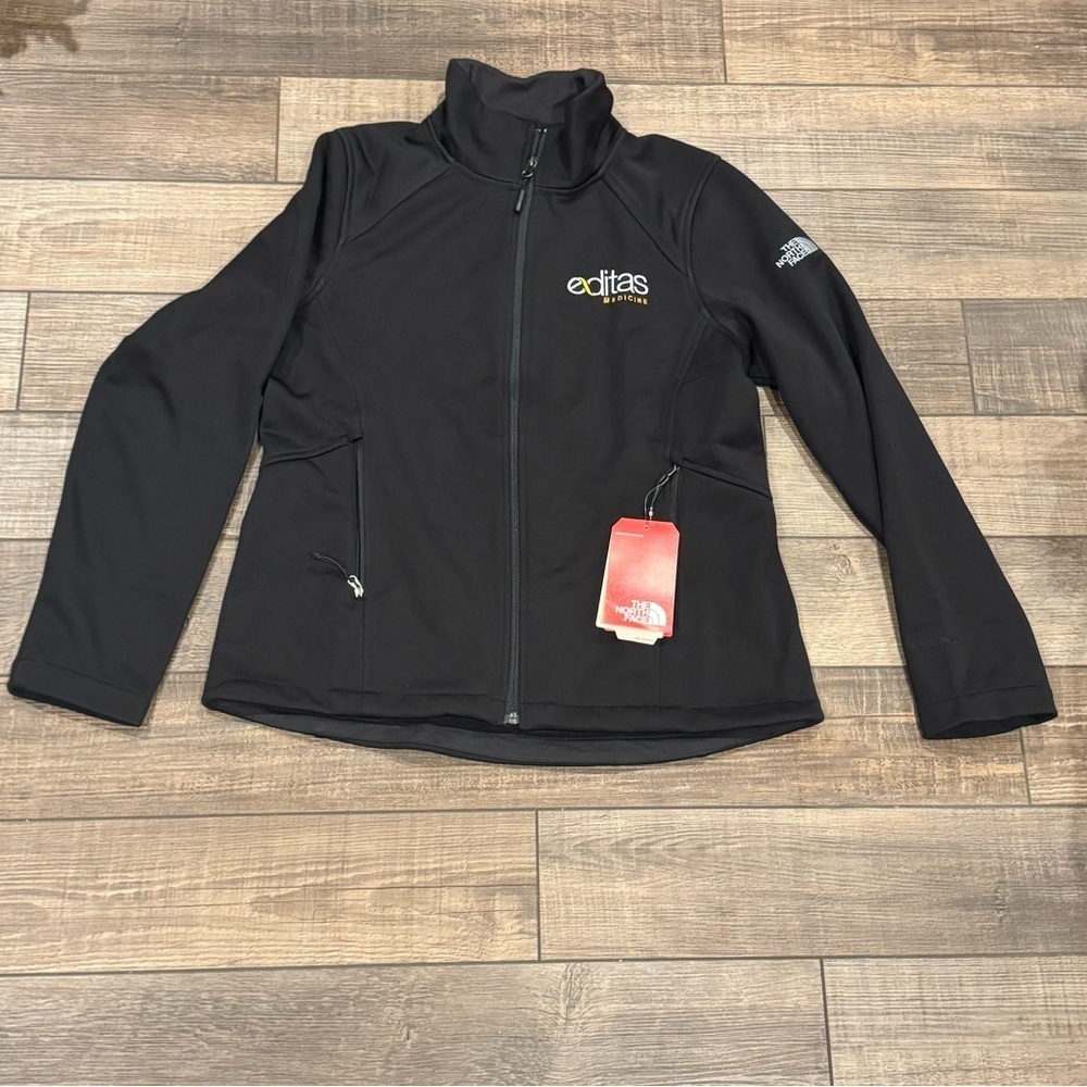 NWT The North Face Jacket Womens Large Black Ridgewall Softshell Full Zip Hiking